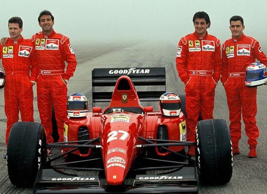 Ivan Capelli Jean Alesi Ferrari