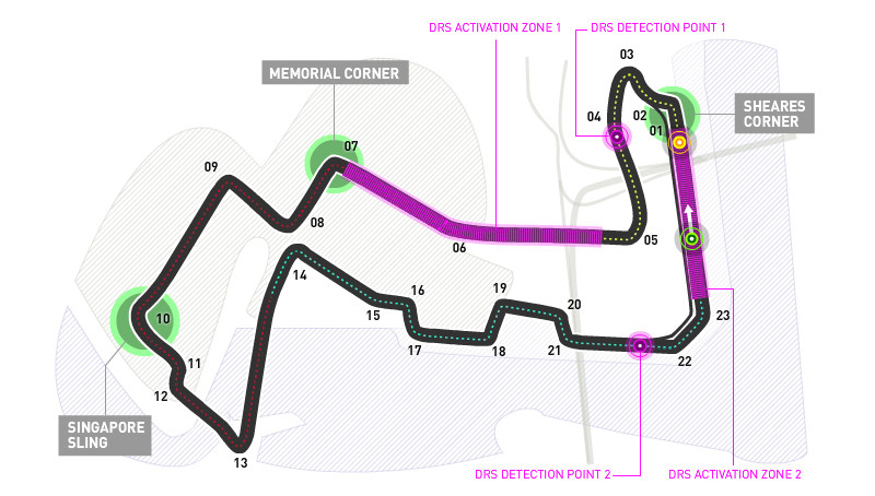 GP Singapore Map Circuit