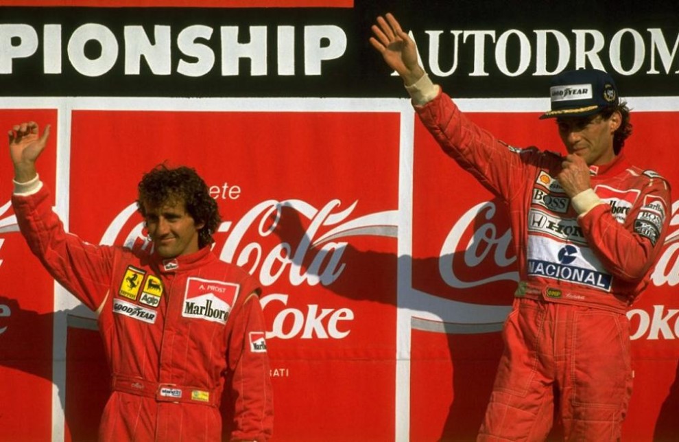 Prost e Senna podio Monza GP Italia 1990