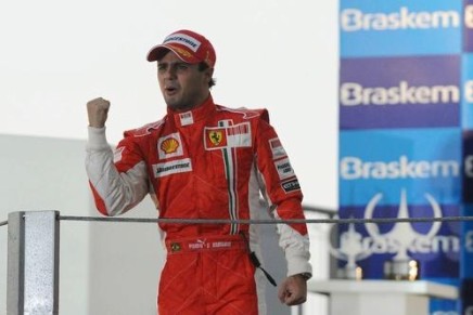 Felipe Massa podio GP Brasile 2008