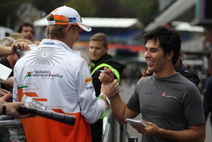 Perez e Hulkenberg a Spa 2012