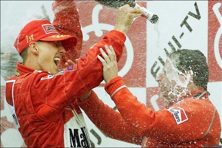 Michael Schumacher e Jean Todt - Suzuka 2000