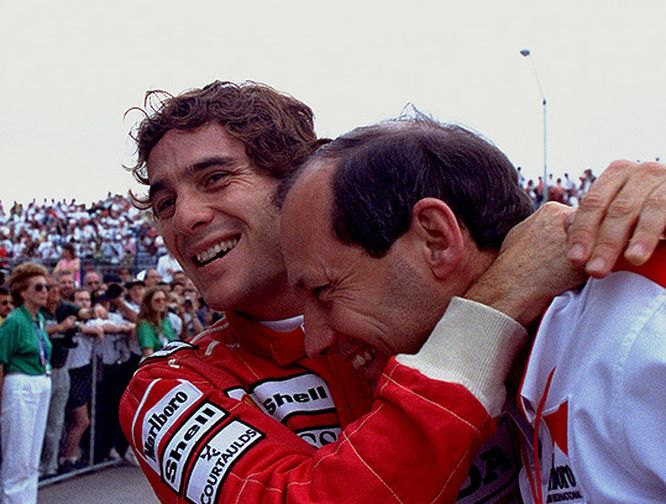 ayrton Senna Ron Dennis McLaren 1990