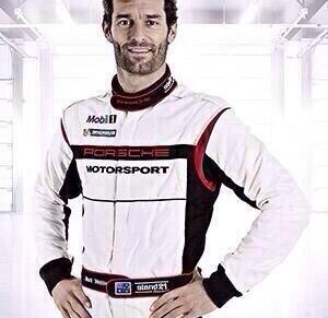 Mark Webber in tuta Porsche