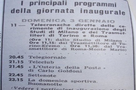 Rai tv 3 gennaio 1954