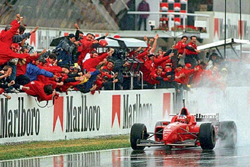 Schumacher vittoria Ferrari Barcellona 1996