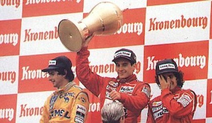 Podio GP Imola 1988 Senna Prost Piquet