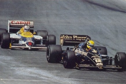 Senna e Mansell GP di Spagna 1986