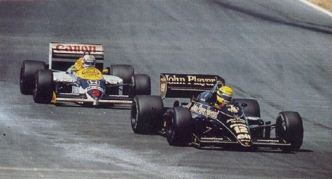 Senna e Mansell GP di Spagna 1986