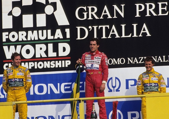 monza schumacher brundle senna 1992