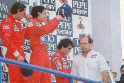 senna berger prost dennis Gp spagna 1989