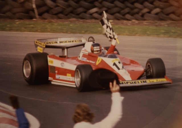 Gilles Villeneuve giro d'onore GP Canada 1978