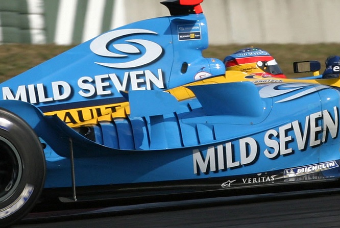 Alonso Renault R25 test Barcellona 2005