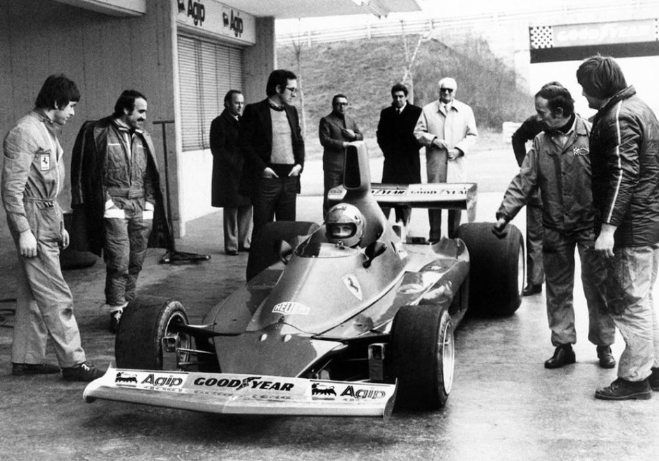 Lauda Regazzoni Forghieri Fiorano test 1973