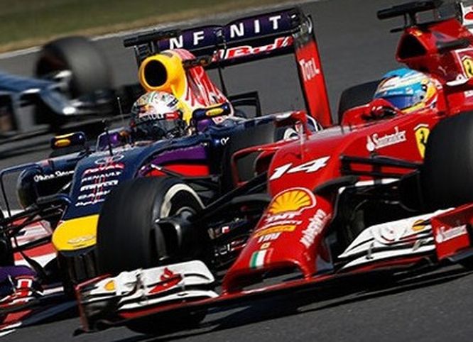 Silverstone 2014 Vettel Alonso