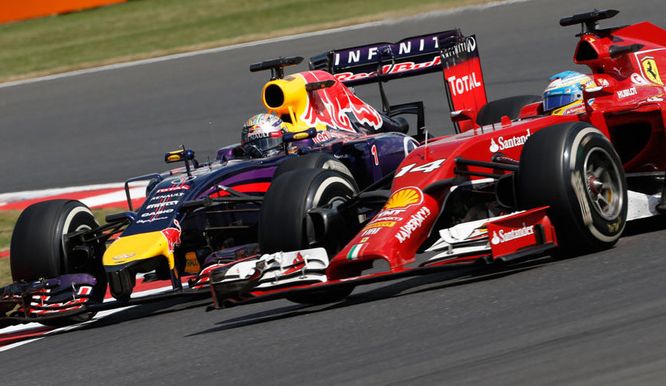 Vettel Alonso Silverstone 2014