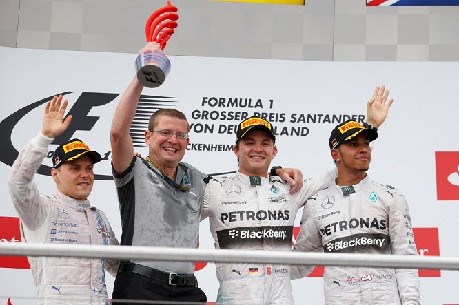 rosberg hamilton bottas podium GP Germania 2014