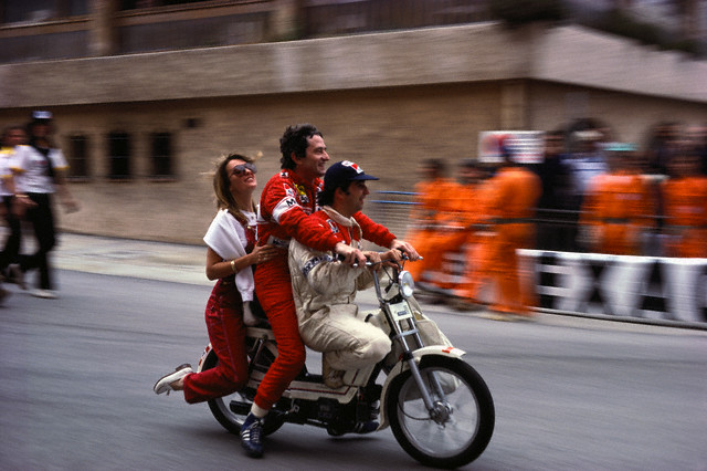 Depailler e Giacomelli in motorino Monaco 1980