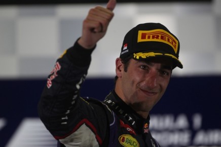 21.09.2014 - Race, 3rd position Daniel Ricciardo (AUS) Red Bull Racing RB10