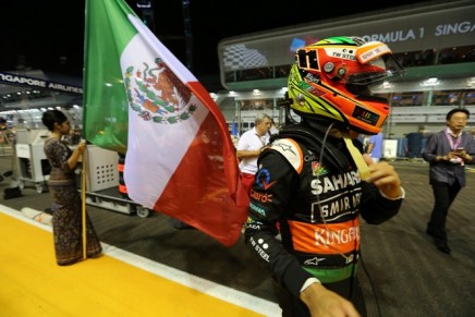 21.09.2014 - Race, Sergio Perez (MEX) Sahara Force India F1 VJM07