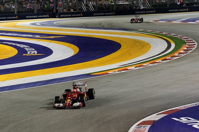 ferrari raikkonen alonso singapore 2014