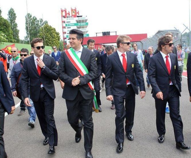 Bianchi Raikkonen Alonso De La Rosa Ferrari Imola 1 maggio 2014