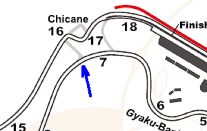 Mappa luogo dell'incidente Jules Bianchi