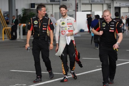 03.10.2014 - Free Practice 2, Romain Grosjean (FRA) Lotus F1 Team E22