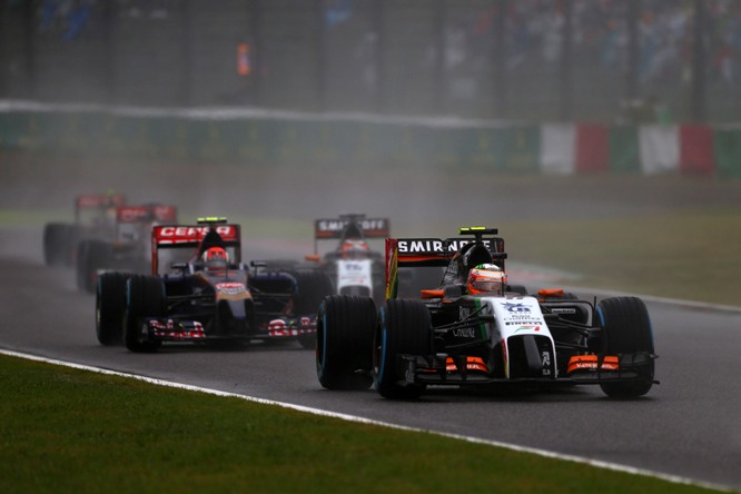 05.10.2014 - Race, Sergio Perez (MEX) Sahara Force India F1 VJM07