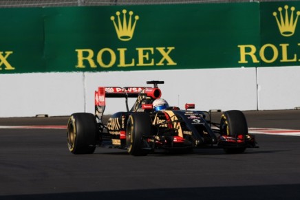 12.10.2014- Race, Romain Grosjean (FRA) Lotus F1 Team E22