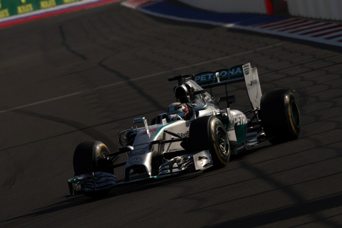 12.10.2014- Race, Lewis Hamilton (GBR) Mercedes AMG F1 W05