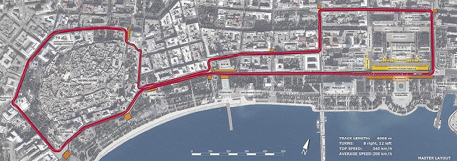 circuito GP Baku Azebaijan map