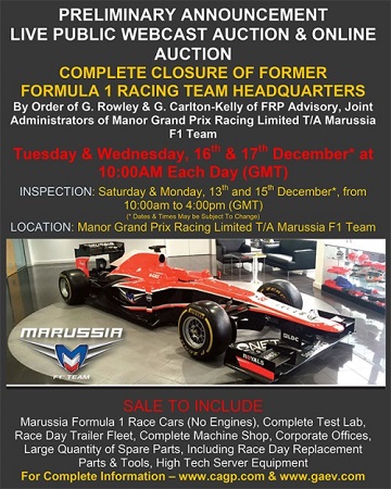 Marussia asta dicembre 2014