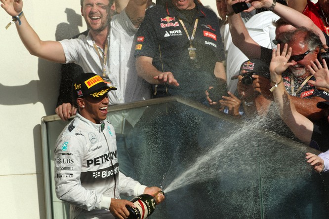 02.11.2014 - Race, Lewis Hamilton (GBR) Mercedes AMG F1 W05 race winner