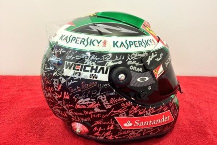 casco alonso addio ferrari abu dhabi 2014