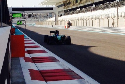 stevens caterham pirelli test abu dhabi 2014 1