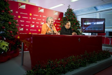 Arrivabene Marchionne conferenza pranzo di Natale 2014