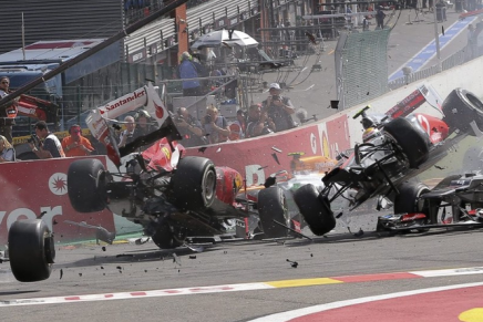 Crash Spa Gran Premio Belgio 2013