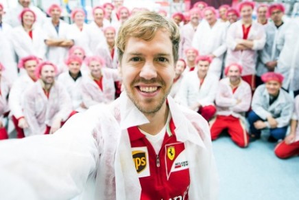 Vettel visita Maranello 15 gennaio 2015