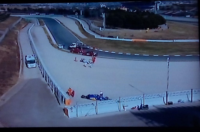 Incidente Sauber Williams Barcellona day 1