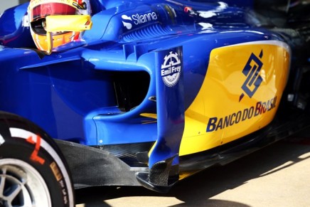 Felipe Nasr (BRA) Sauber C34 sidepod detail.19.02.2015.