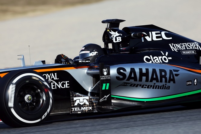 Sergio Perez (MEX) Sahara Force India F1 VJM07.19.02.2015.