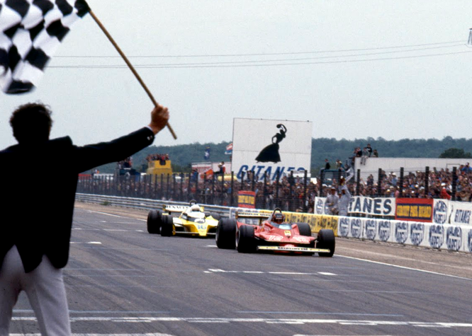 Villeneuve Ferrari Arnoux Renault Digione 1979