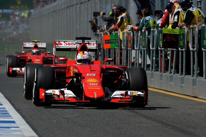 Ferrari Raikkonen Vettel Melbourne 2015