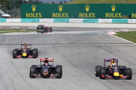 Malaysian Grand Prix, Sepang 26 - 29 March 2015 Red Bull Ricciardo Verstappen