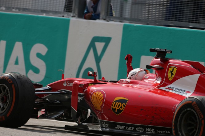 29.03.2015- Race, Sebastian Vettel (GER) Scuderia Ferrari SF15-T race winner