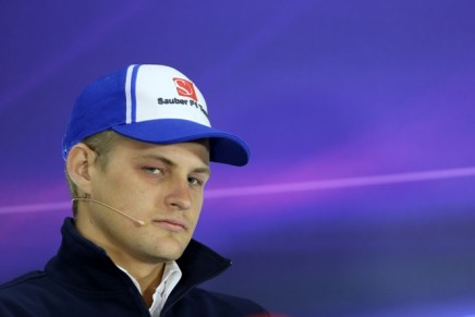 09.04.2015 - Press conference, Marcus Ericsson (SUE) Sauber C34