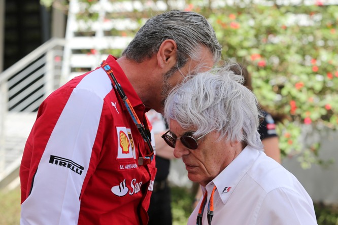 F1 | Arrivabene ed Ecclestone: “Ferrari oscurate in tv? Stupidaggini”