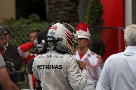 24.05.2015- Lewis Hamilton (GBR) Mercedes AMG F1 W06  in parc fermee