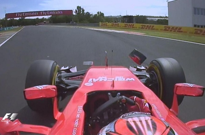 Ferrari Raikkonen telecamera Ungheria 2015